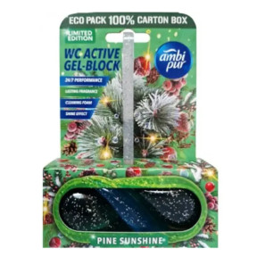 Гелевый подвесной блок для туалета Ambi Pur WC Active Gel-Block «Хвоя», 45 г